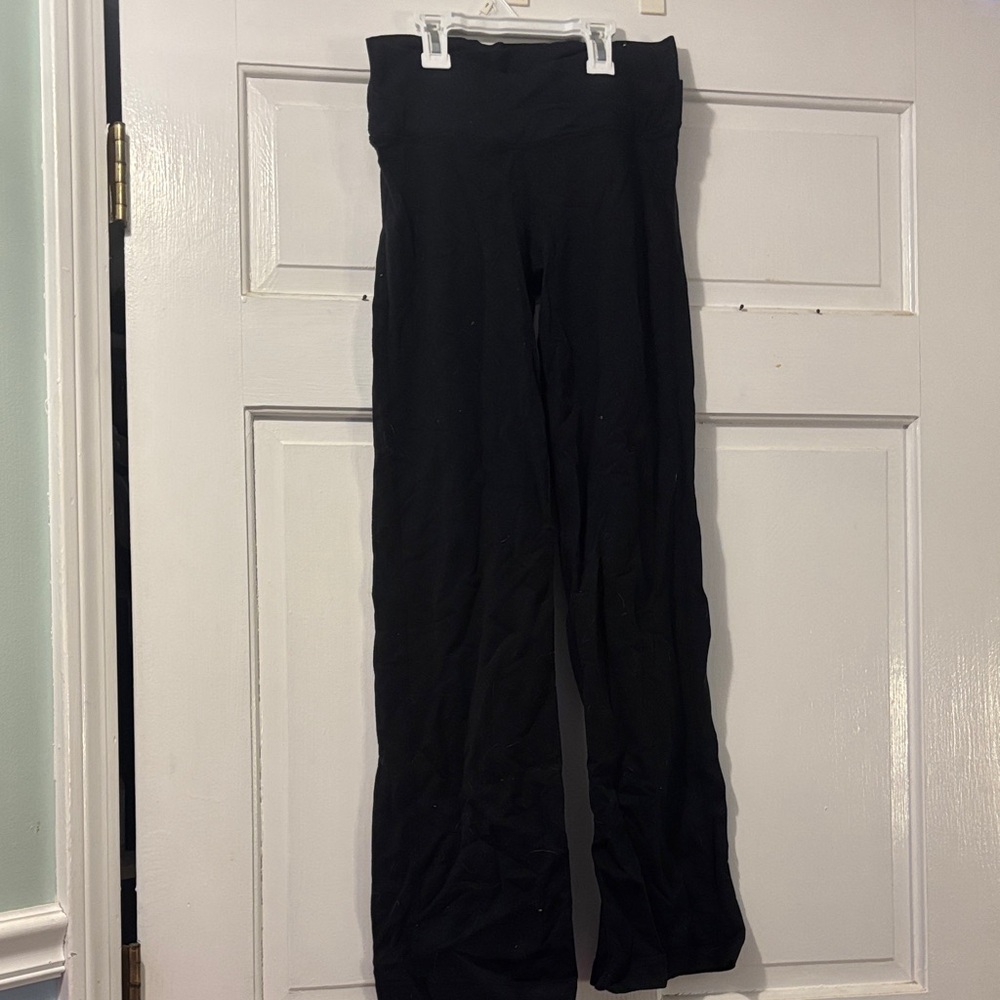 Black High-Waisted flare lulu Lemmon pants